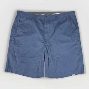 St. John's Bay Legacy Chino Shorts Mens 44 Blue Cotton Flat Front Outdoor Hiking